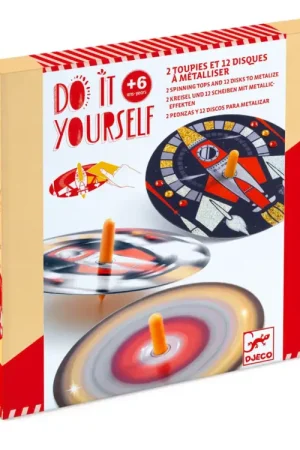 Toupies métalisées Hypno cosmos DIY - Djeco Commander Vite