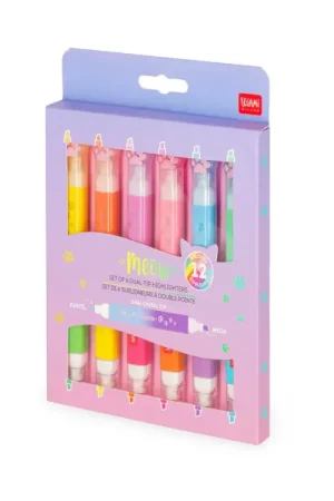 Set de 6 Markers à double pointe Meow - Legami Prix Choc