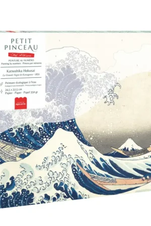 Coffret peinture au numéro - Petit Pinceau - La grande Vague de Kanagawa, Katsushika Hokusai Expédition Rapide