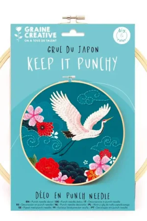 Nouveauté Kit Punch Needle Grue Du Japon - Graine Créative