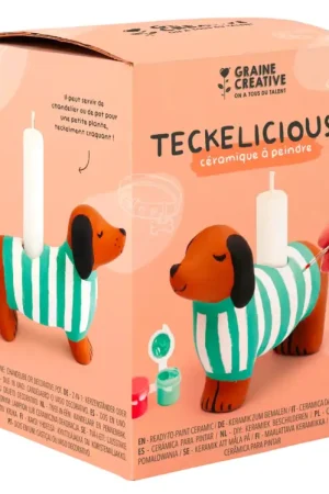 Prix Bas Kit Céramique Teckel à peindre - Graine Créative