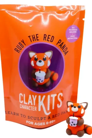 Kit de pâte polymère - Panda Roux Paiement Sécurisé