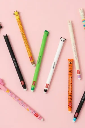 Prix Choc Lot de 10 stylos effaçables animaux Legami