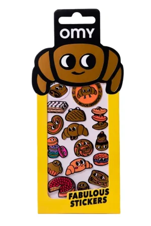Vente Directe Fabulous Stickers Iconic - Croissant - Léon - OMY