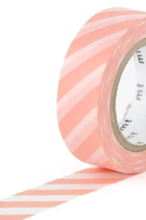 Masking Tape MT Motif rayure saumon - Scrapbooking Dernière Chance