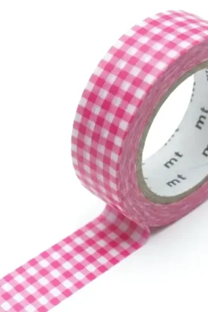 Masking Tape MT Mini Vichy rose - Scrapbooking 1,5 cm x 7 m Offre Exclusive