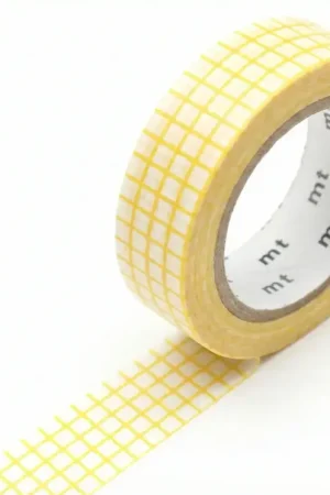Populaire Masking Tape MT quadrillage jaune - Scrapbooking 1,5 cm x 5 m