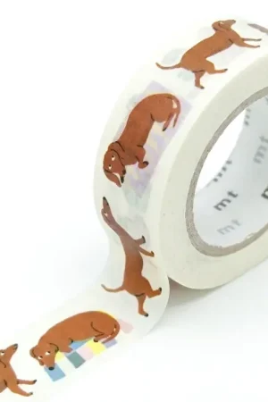 Authentique Masking Tape MT x Lea Maupetit teckel scrapbooking - 1,5 cm x 5 m