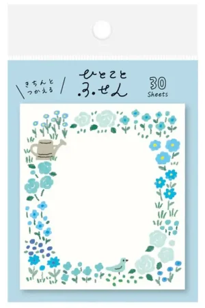 Notes adhésives japonaises - Fleur bleue - Watashi-Biyori Produit De Marque