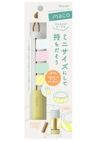 Solde Stylo distributeur de masking tape -Kanmido Mako jaune pastel