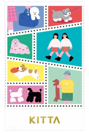 Timbres/ Stickers à détacher - 28 Motifs Chiens - KITTA Prix Bas