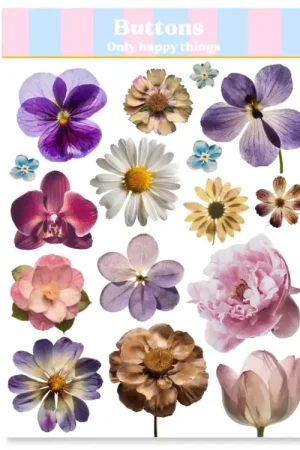 Planches d'autocollants - Fleurs - Only Happy Things Prix Promo