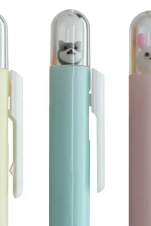 Stylo encre gel Cute Capsule - 0,7 mm encre noire - coloris aléatoire Meilleure Vente