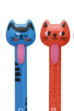 Stylo effaçable Cute Cats 0,5 mm encre bleue - coloris aléatoire Meilleure Vente