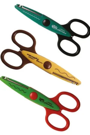 Prix Choc Pack 3 ciseaux cranteurs Fiskars - ondulé, cranté , timbre