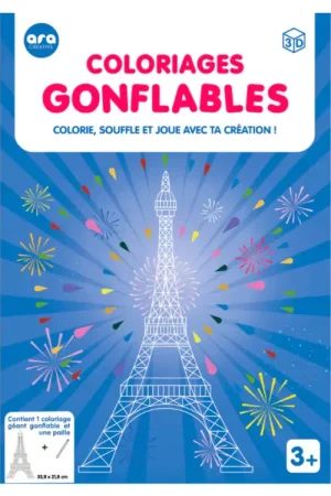 Coloriages gonflables - Tour Eiffel- Ara Créative Haute Qualité