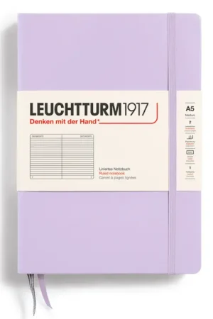 Promotion Carnet de notes Leuchtturm A5 à couverture rigide - lilas - pages lignées