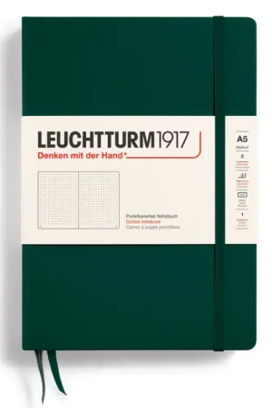 Populaire Carnet de notes Leuchtturm A5 à couverture rigide - vert forêt - pages dots