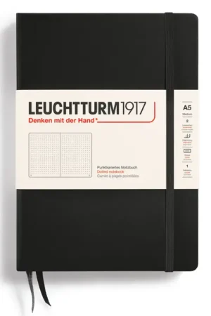 Affaire À Saisir Carnet de notes Leuchtturm A5 à couverture rigide - noir - pages dots