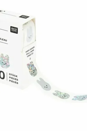 Authentique Autocollants holographiques Mini Chingu, Lapins - Rico Design