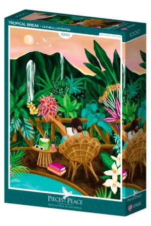 Puzzle Parenthèse Tropicale 1000 pièces - Pieces & Peace Populaire