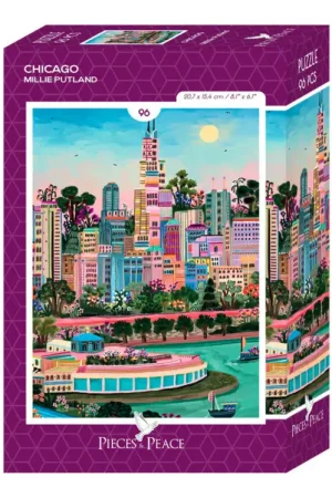 Pas Cher Mini Puzzle – Chicago 96 pièces - Pieces & Peace