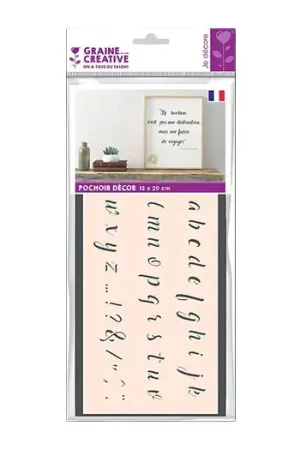 Prix Choc Pochoir Décor 12X20 Alphabet Minuscule N°2
