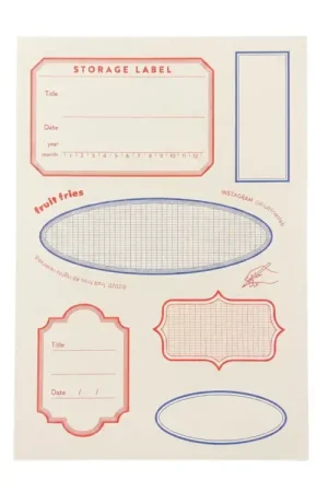 Super Prix Etiquettes Label Sticker Storage - Fruit Fries Design Lab