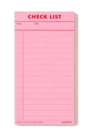Check List Vintage rose - Fruit Fries Design Lab Prix Bas