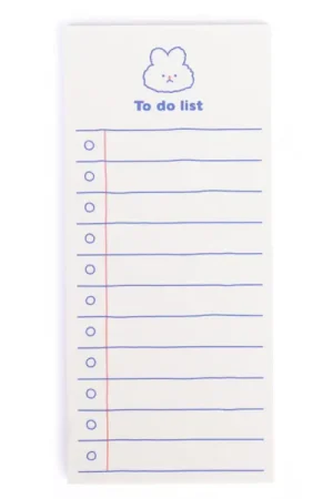 Bloc notes - To do list lapin minimaliste Pas Cher