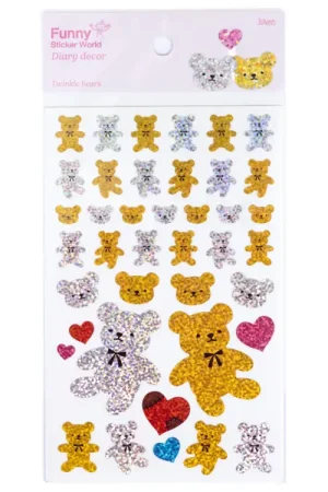 Expédition Rapide 3 planches de nounours vintage holographiques