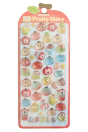 Stickers 3D Fruity Diary - pomme Produit De Marque