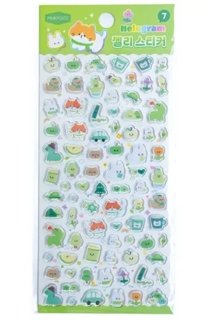 Mini stickers épais coréens - chat pomme Offre Exclusive