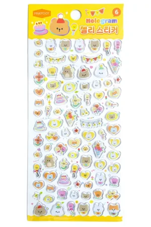 Mini stickers épais coréens - patte de chat Pas Cher