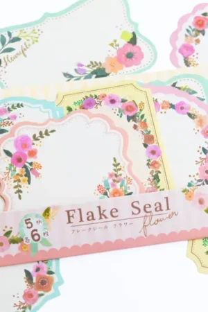 Stickers étiquettes en papier - Fleurs bleu-gris, lot de 30 Prix Bas