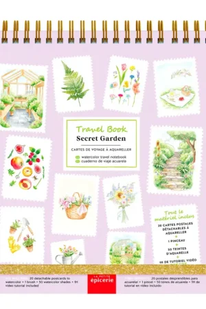 Expédition Rapide Travel Book - Carnet aquarelle - thème Secret Garden