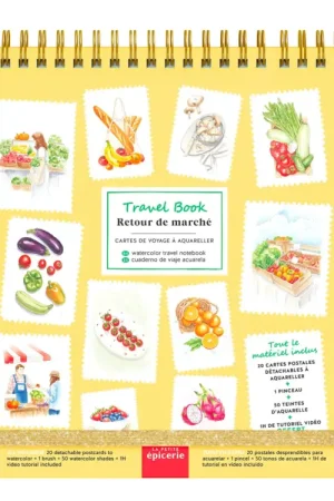 Travel Book - Carnet aquarelle - thème Retour de Marché Bon Marché