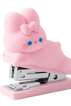 Offre Du Jour Set mini agrafeuse Lapin rose Kawaii & agrafes