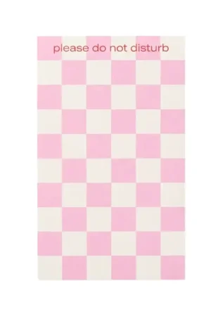 Prix Promo Bloc mémo damier Do Not Disturb rose