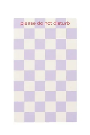 Bloc mémo damier Do Not Disturb lavande Prix Promo