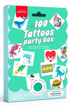 Party Box de 100 Tattoos - La Petite Epicerie Expédition Rapide