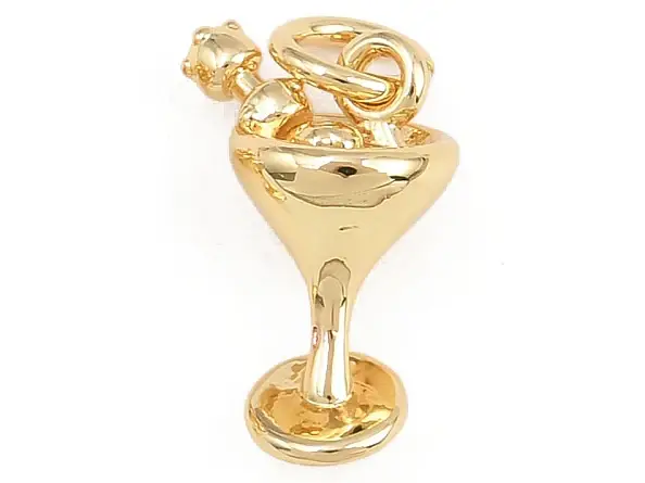 Top Vente Breloque cocktail - laiton doré à l’or fin