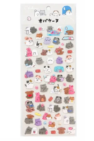 Stickers en relief - Chat et lapin Bon Marché