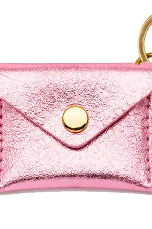 Porte-clés Mini Enveloppe en cuir - Rose dragée Affaire À Saisir