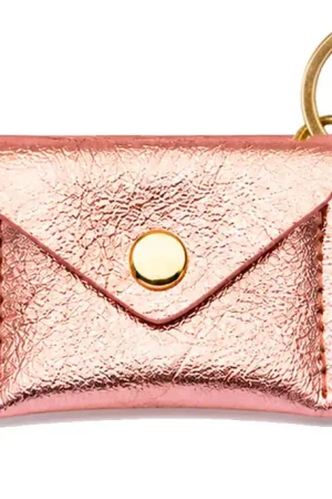 Commande En Gros Porte-clés Mini Enveloppe en cuir - Rose saumon