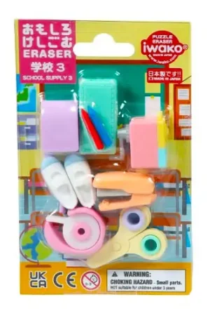 Set de gommes Ecole - Made in Japan - IWAKO Jusqu'à Épuisement Des Stocks
