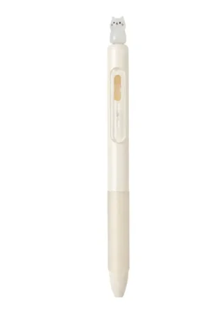 Must-Have Stylo gel chat Bingle - Nacré blanc