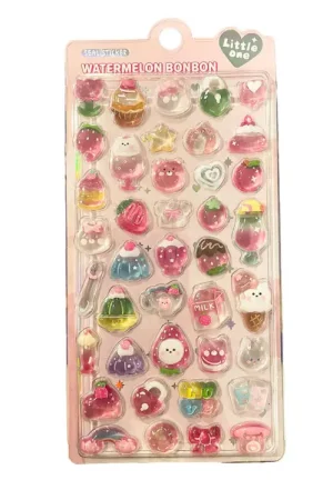 Nouvel Arrivage Stickers épais 3D "watermelon bonbon" - Desserts Kawaii
