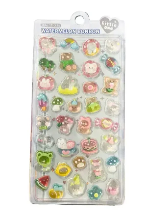 Meilleur Prix Stickers épais 3D "watermelon bonbon" - Goûter mignon