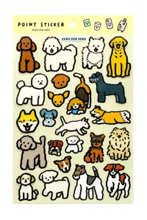 Stickers à points Chiens - Zero per Zero Prix Bas